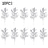 10pcs Silver glitter Christmas tree branches