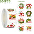 2.5cm christmas stickers