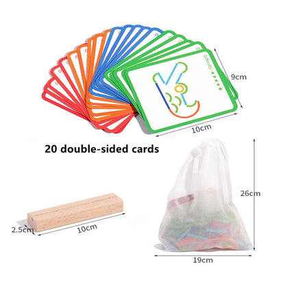 20 Double sided shape cards educational games