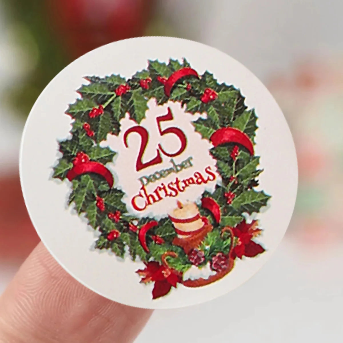 25 December Christmas sticker