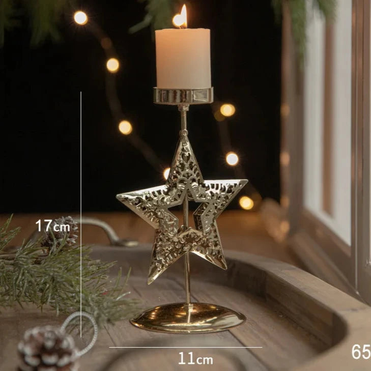 5 point star candle holder 