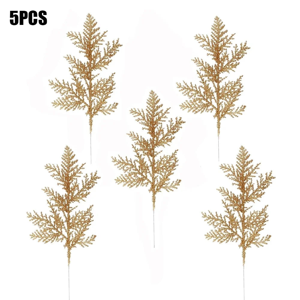 5pcs Golden Christmas Branches