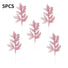 5pcs Pink glitter Christmas Branches