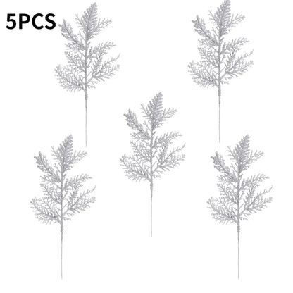 5pcs Silver Christmas Branches