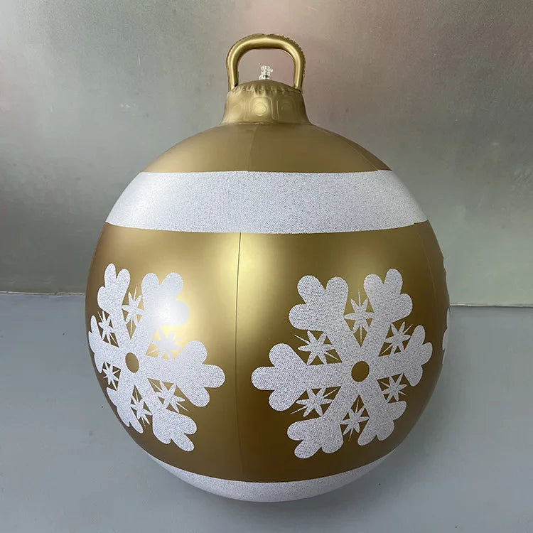 60CM Golden White snowflake Bauble