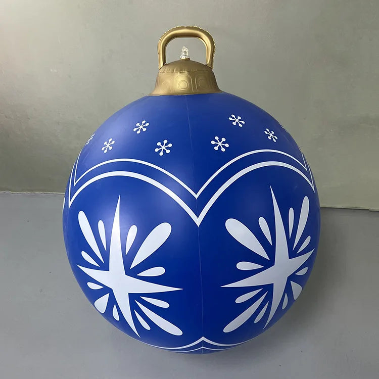 60cm Blue white star Bauble