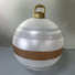 60cm Pearl white gold stripe Bauble