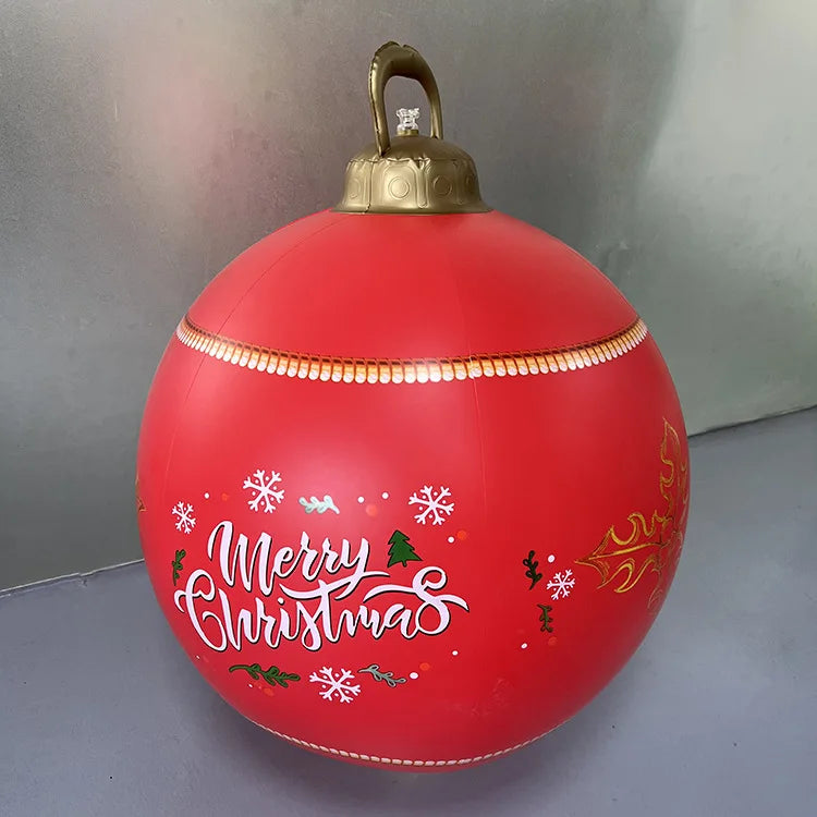 60cm Red Traditional Merry Christmas Bauble