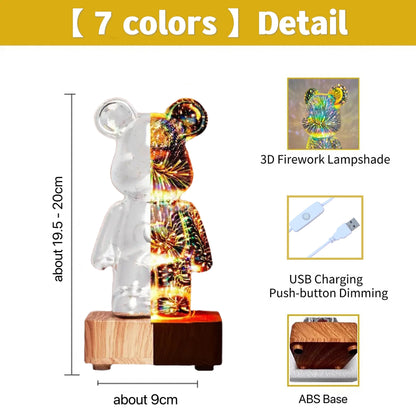 7 colour changing bear light