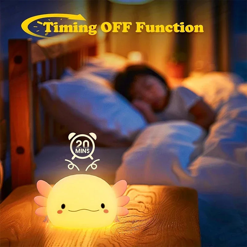 Axolotyl night light timing function