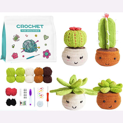 Beginner Crochet Kit 4 Plants