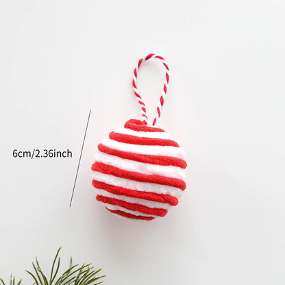 Candy Cane Christmas Ball Ornament