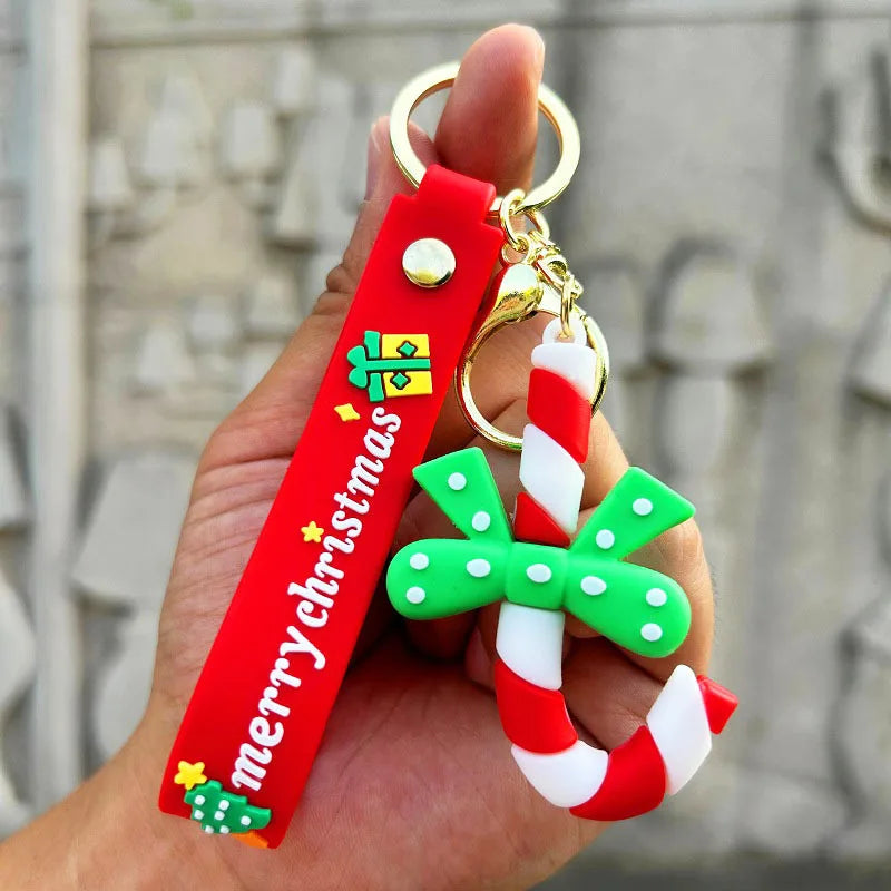 Candycane Keyring Christmas Gift