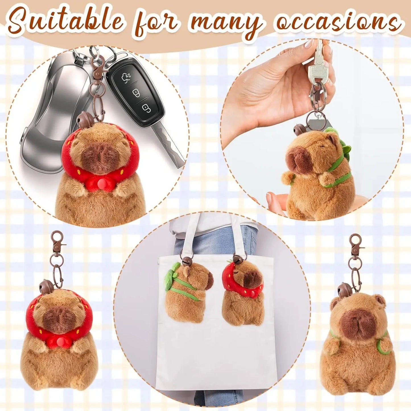 Capybara key chain bag charm Christmas Gift