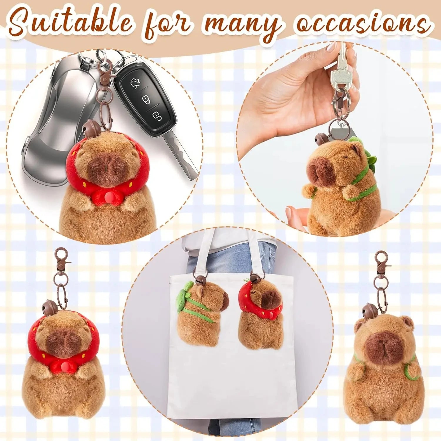 Capybara key chain bag charm Christmas Gift