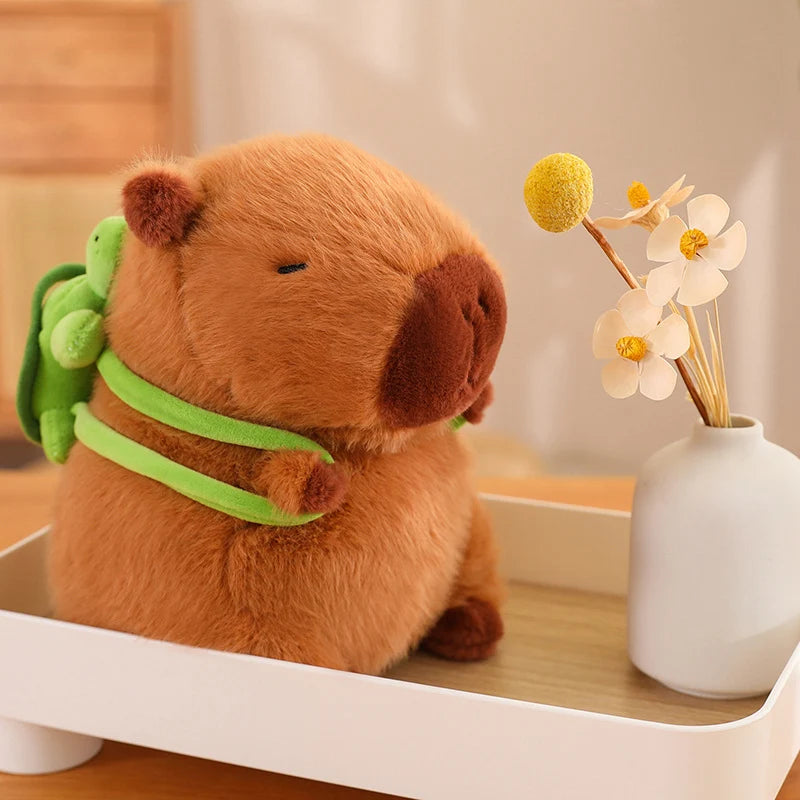 Capybara turtle backpack plush toy