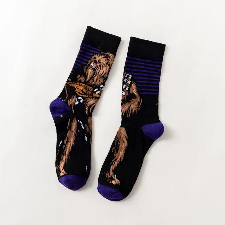 Chewbacca theme blue socks for men