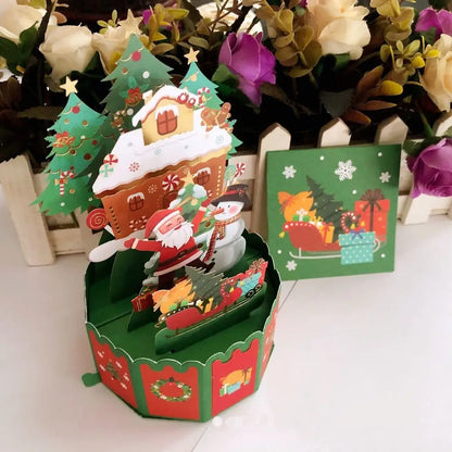 Christmas 3d pop up card gingerbread house