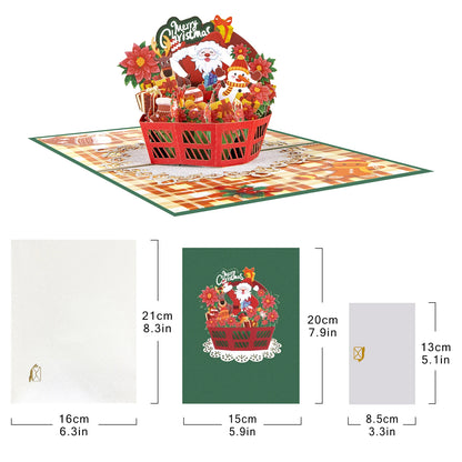 Christmas Basket pop Up Card