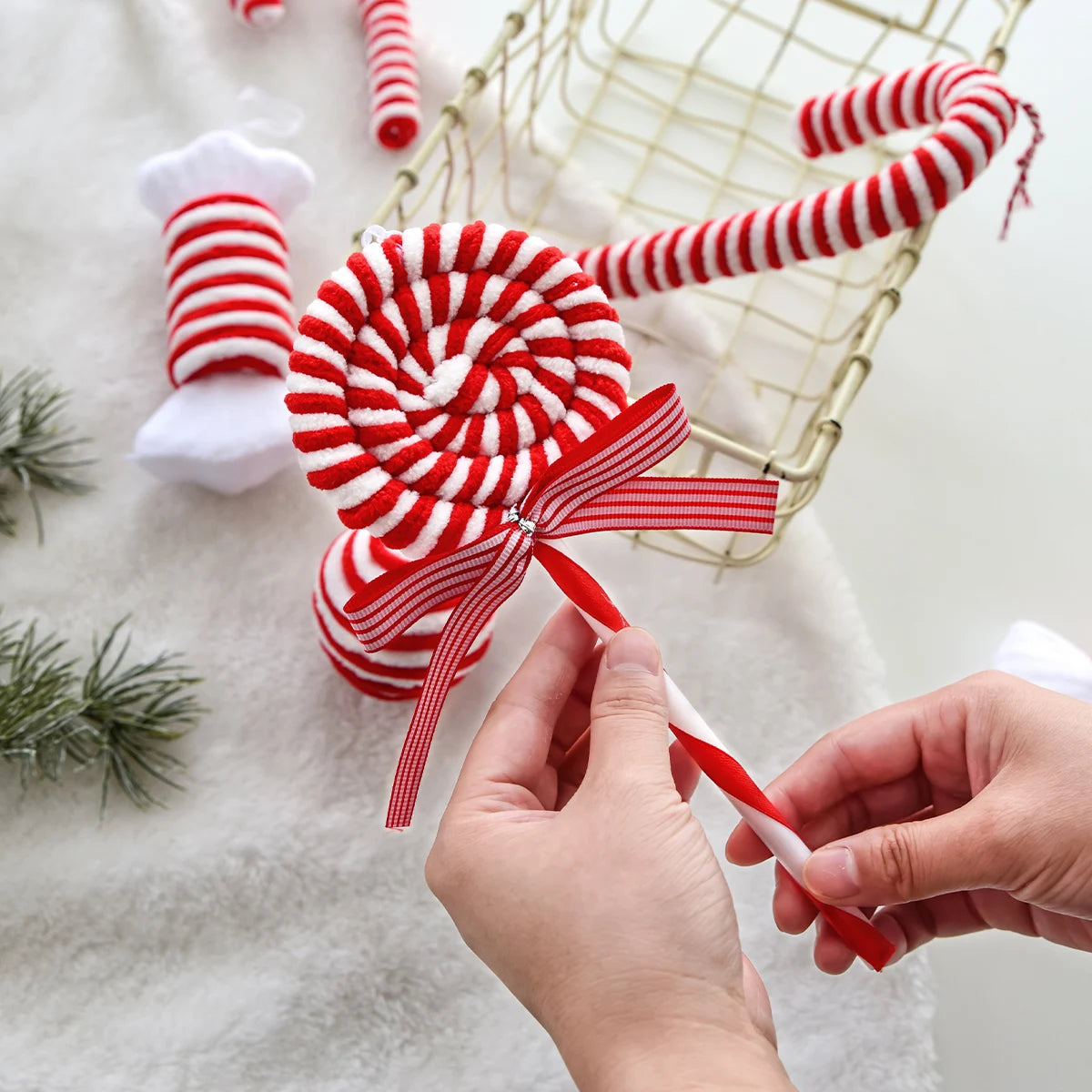 Christmas Candycane Lollipop decoration