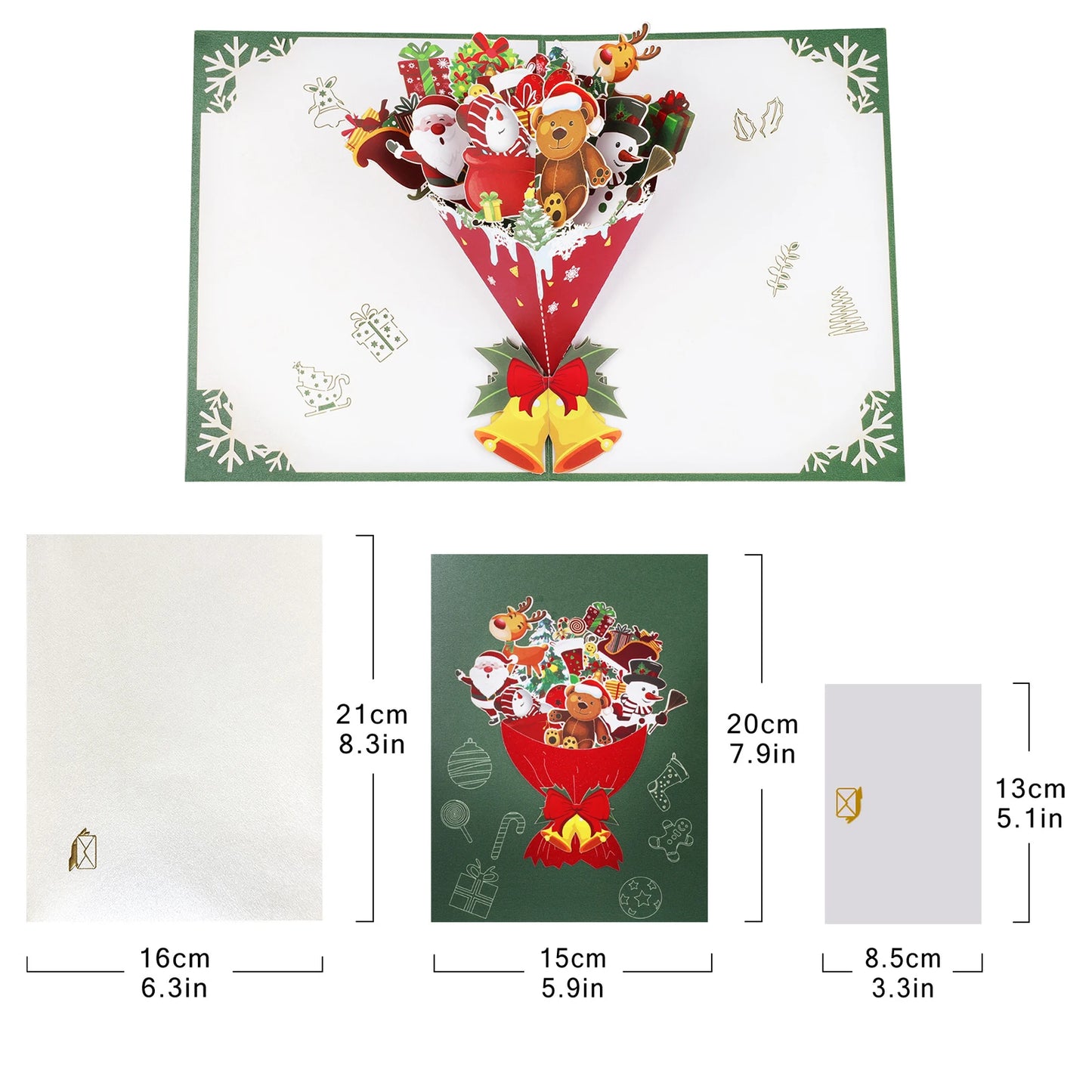 Christmas Character Bouquet pop up card