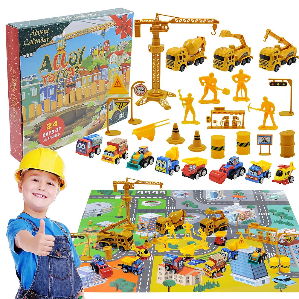 Christmas Construction trucks Advent calendar 