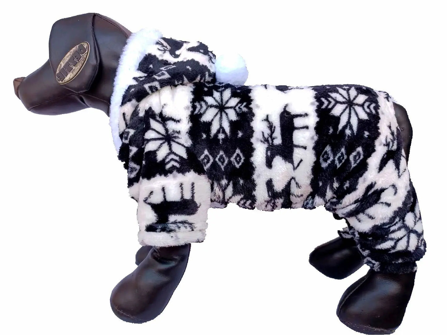 Christmas Dog Fleece Black Doggy