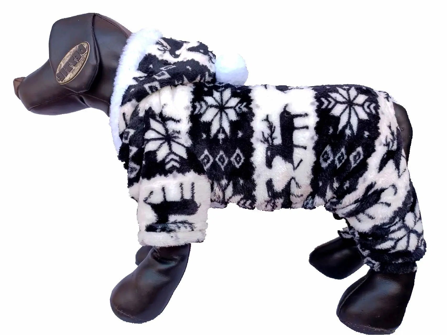 Christmas Dog Fleece Black Doggy