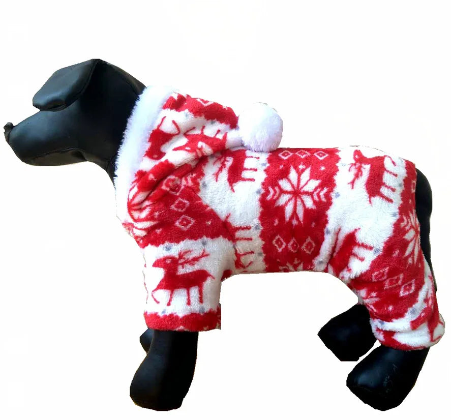 Christmas Dog Fleece Red Doggy