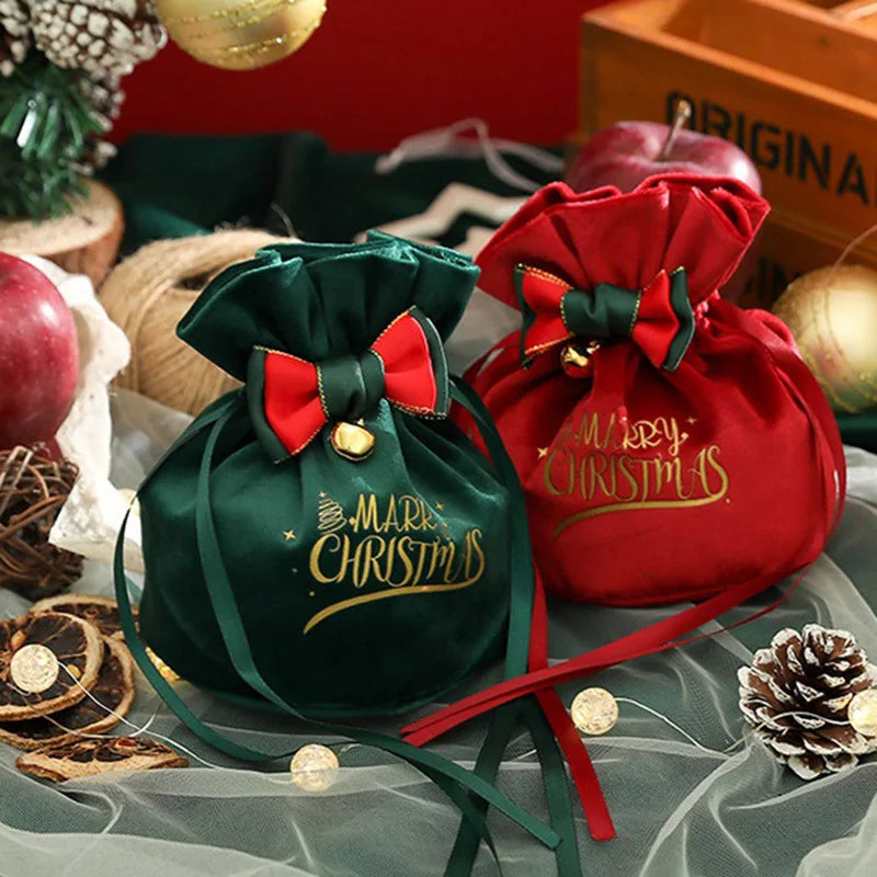 Christmas Gift Bag apples sweets money