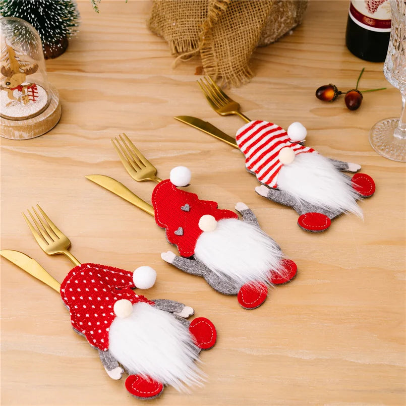 Christmas Gnome Cutlery Holder