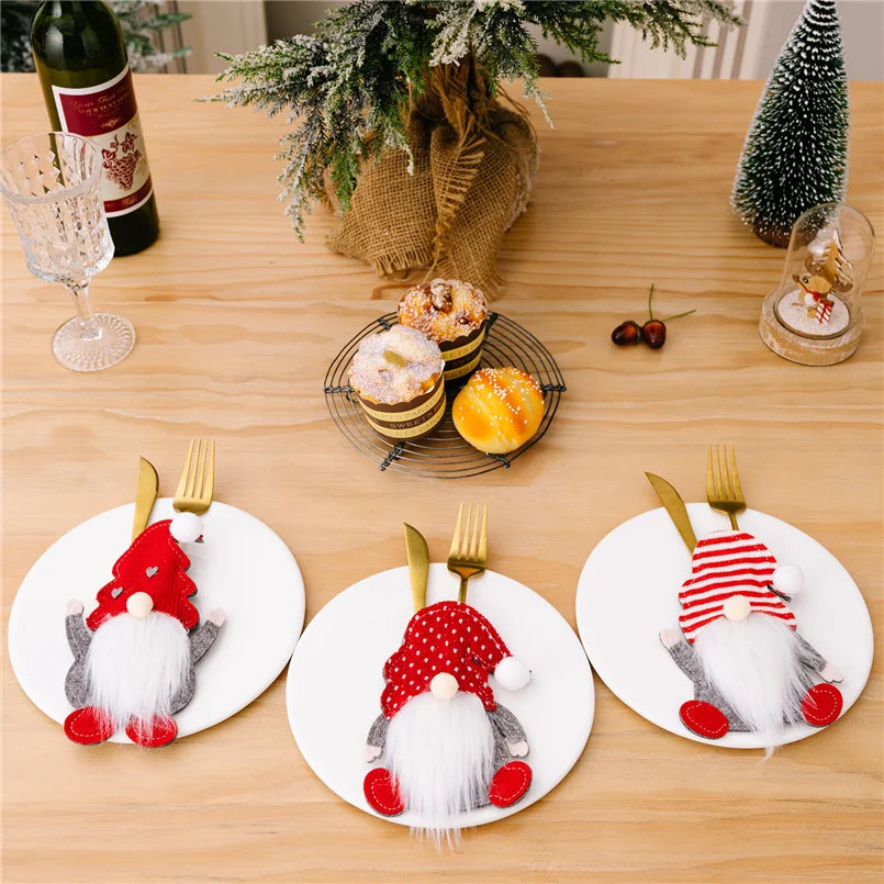 Christmas Gnome Cutlery Holder 3 designs