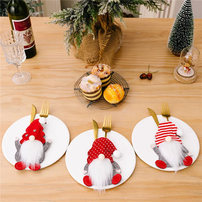 Christmas Gnome Cutlery Holder 3 designs