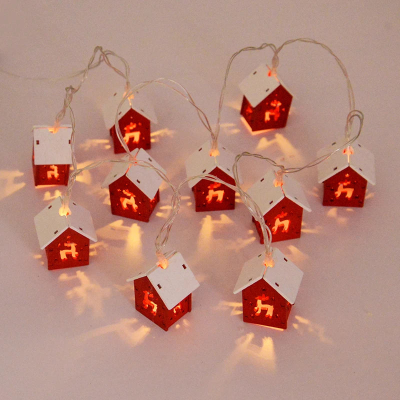 Christmas Lights red wooden reindeer