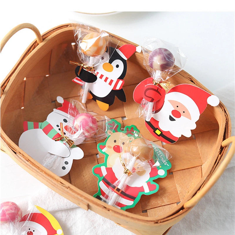 Christmas Lollipop holder penguin santa reindeer snowman