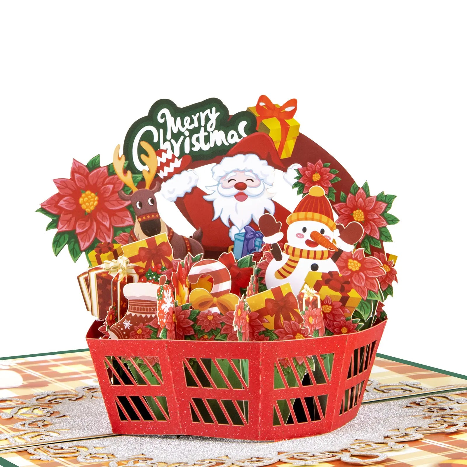 Christmas Pop Up card Basket 