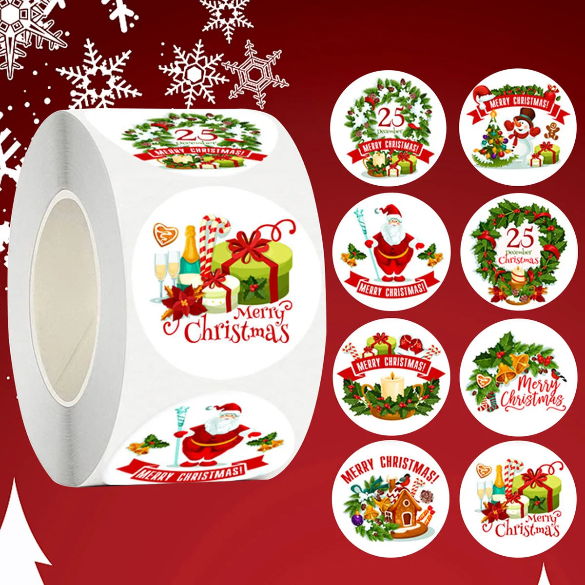 Christmas Stickers for cake boxes