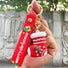 Christmas Stocking gingerbread man keychain