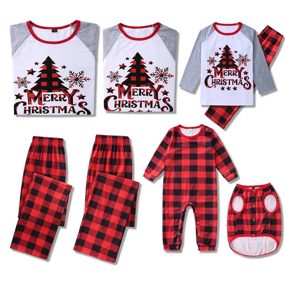 Christmas Tree Merry Christmas Family PJS