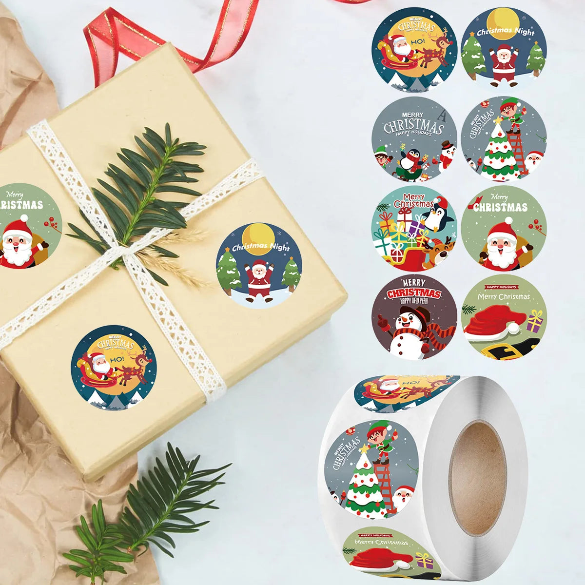 Christmas cartoon stickers