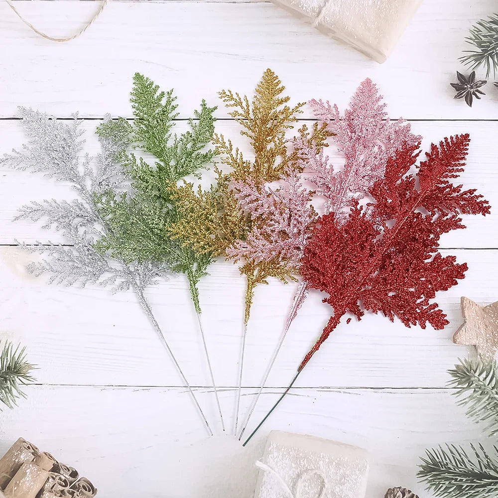 Christmas glitter branches craft DIY