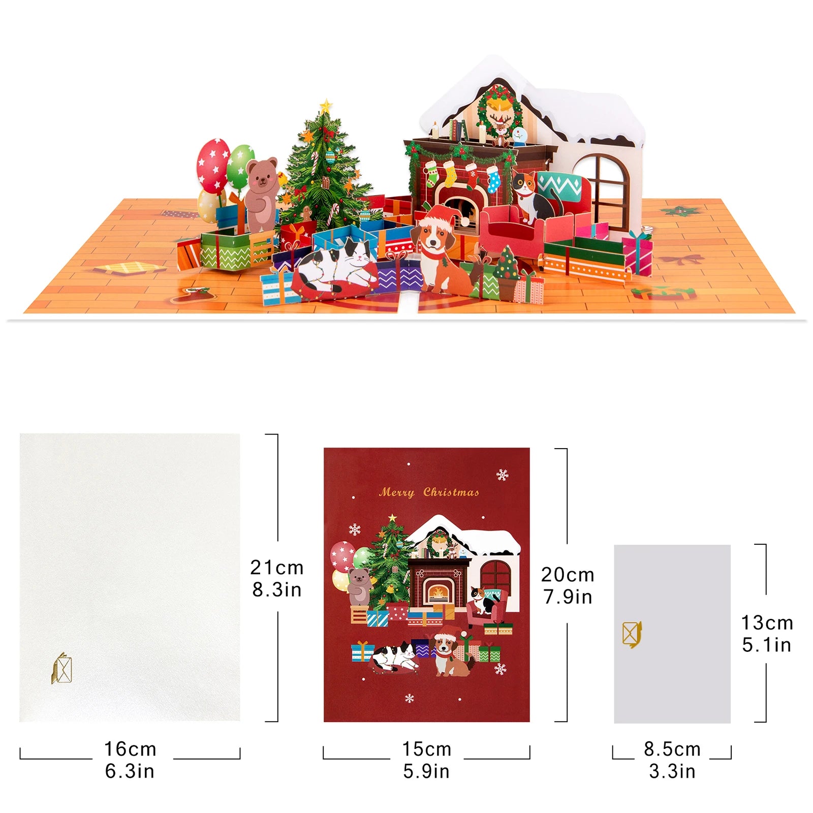 Christmas home pop up card