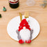 Christmas table cutlery holder gnome