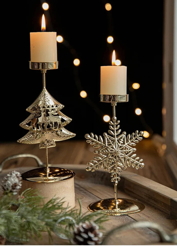 Christmas theme candle holders 