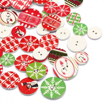 Christmas wooden Buttons