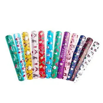 Colourful christmas snap bands