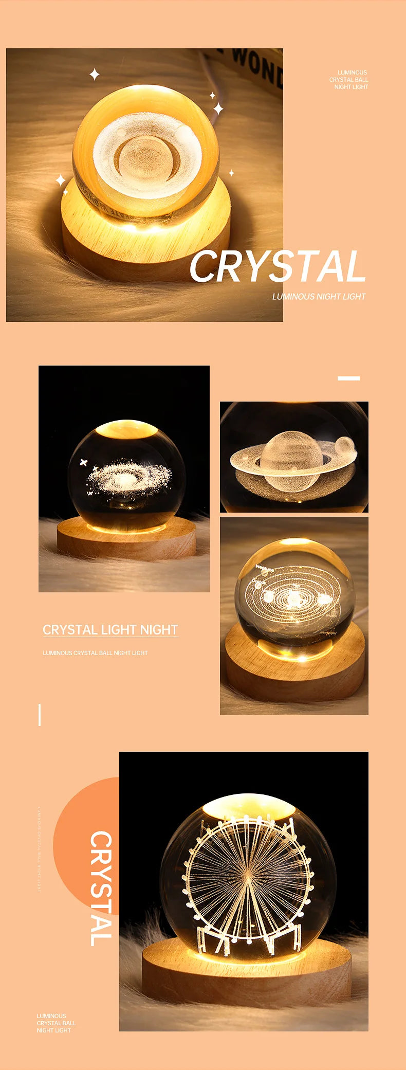 Crystal night light