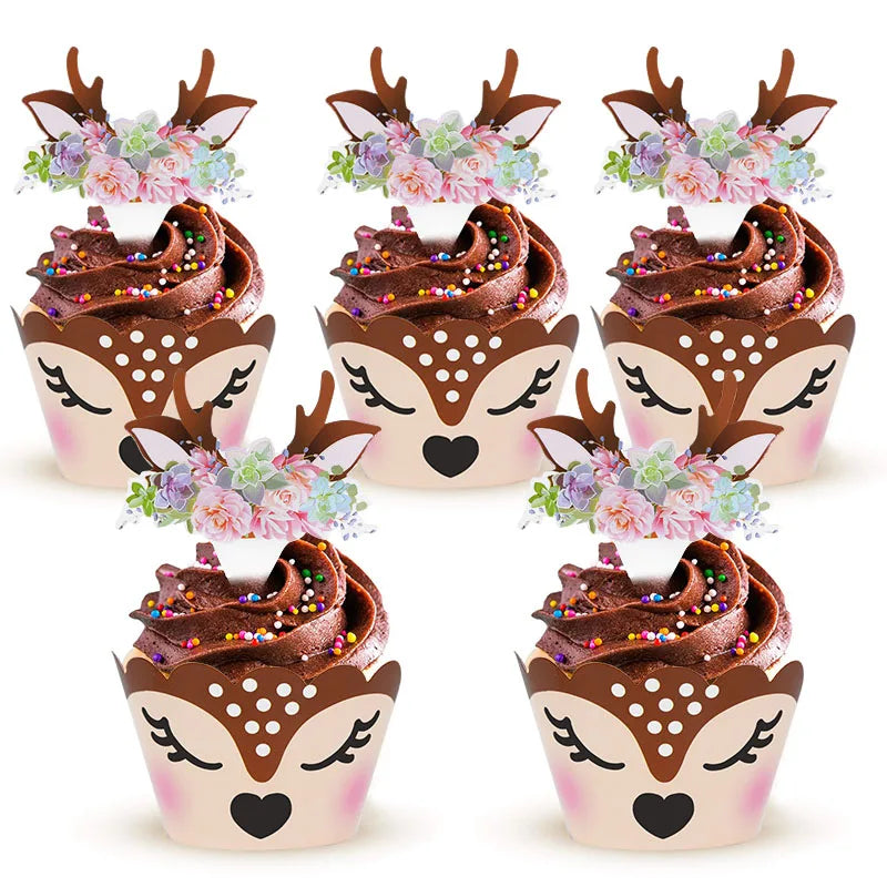 Cupcake Collars Reindeers heart nose