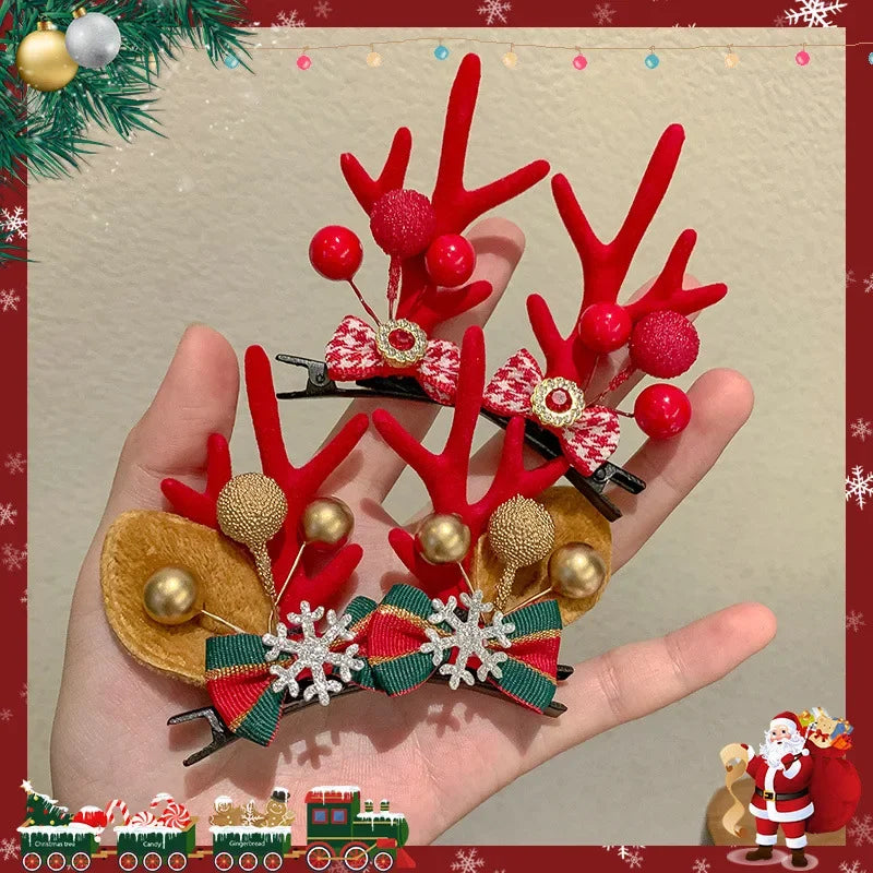 Cute Kids Christmas Hair Clips 