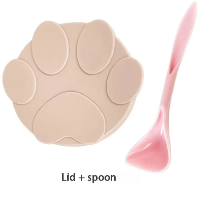 Dog  Lid Food Sealer PINK WITH SPOON